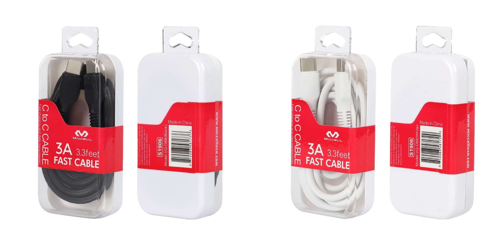 S1906 Miccell C to C 3.3ft Fast Cable (VQ-D88) Acrylic Pack_SUB